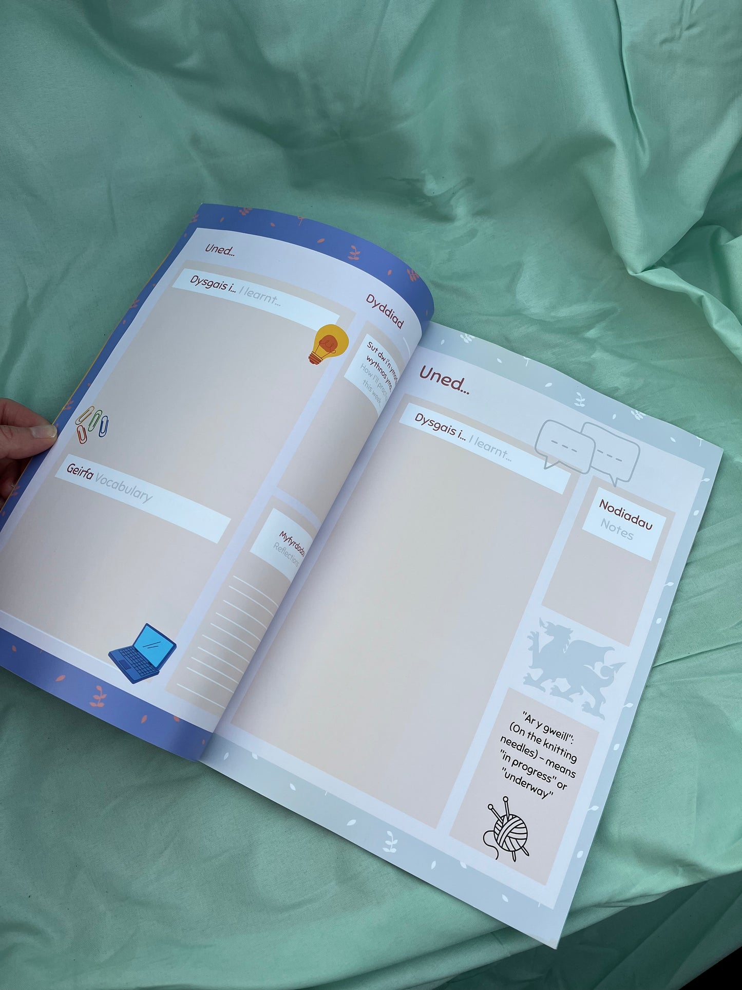 A4 Journal for Learning Welsh | Dysgu Cymraeg