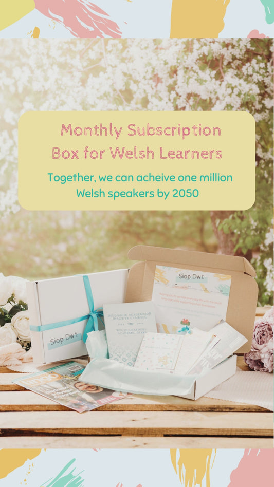 2025 Monthly Rolling Subscription Box for Welsh Learners