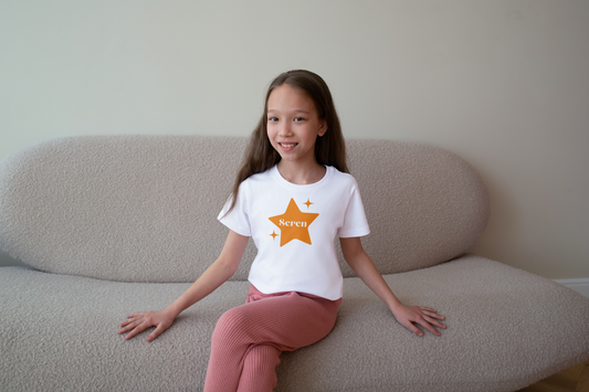 Kids Seren (star) Welsh Language Crewneck T-shirt
