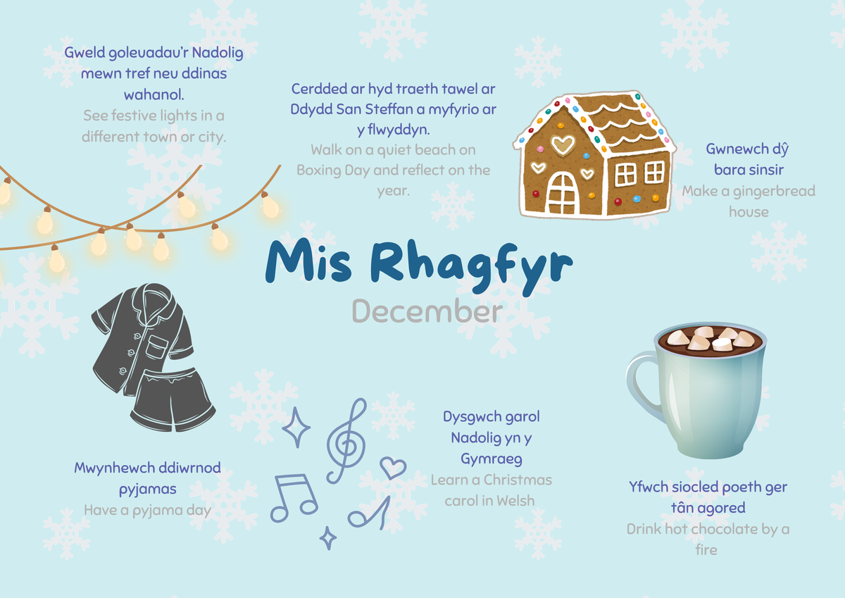 Welsh Learner's Bucket List Calendar 2027