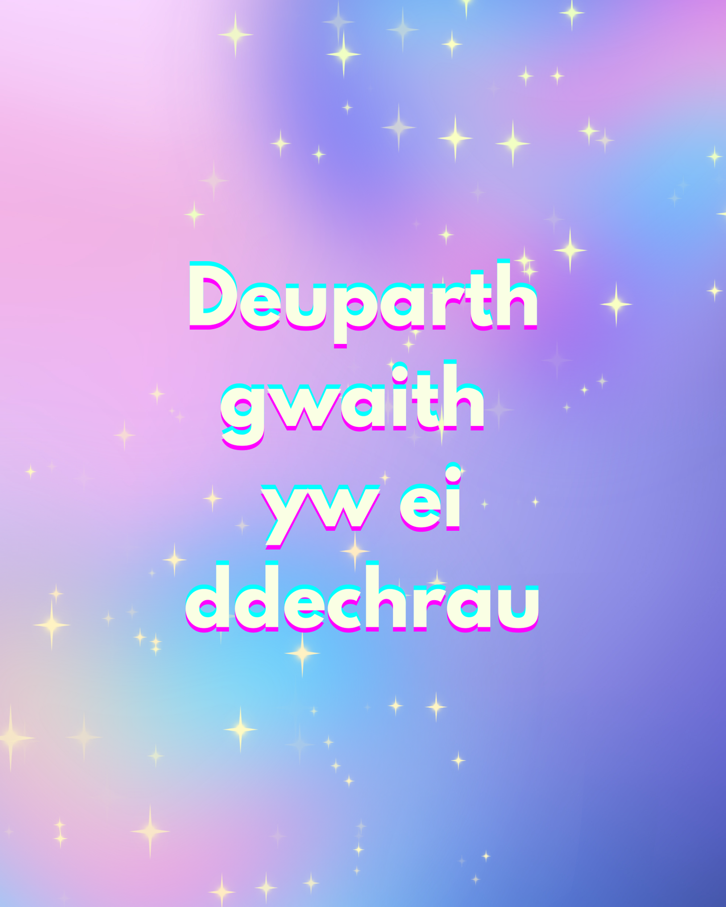 Welsh language wall art- digital download print