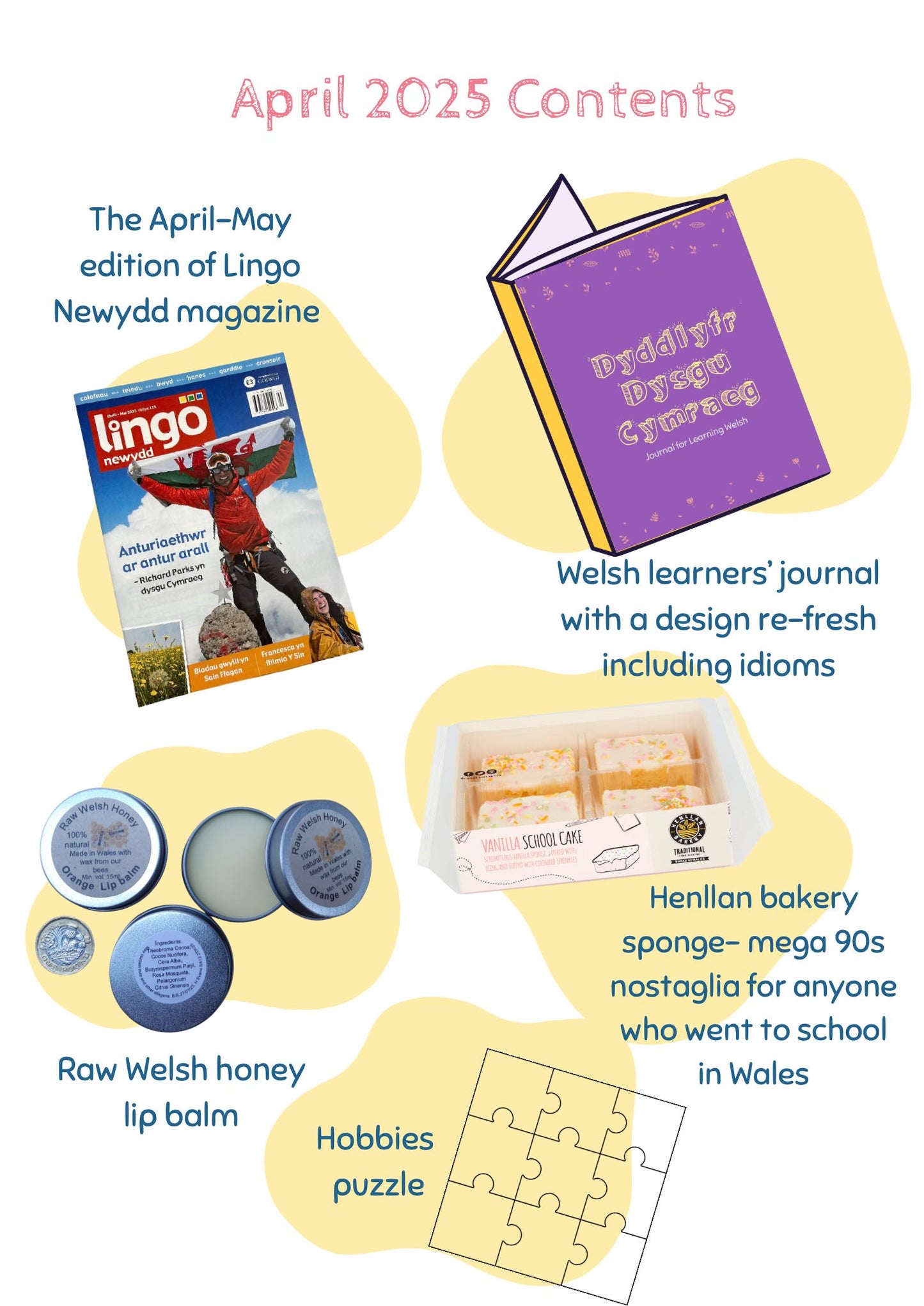 2025 Monthly Rolling Subscription Box for Welsh Learners