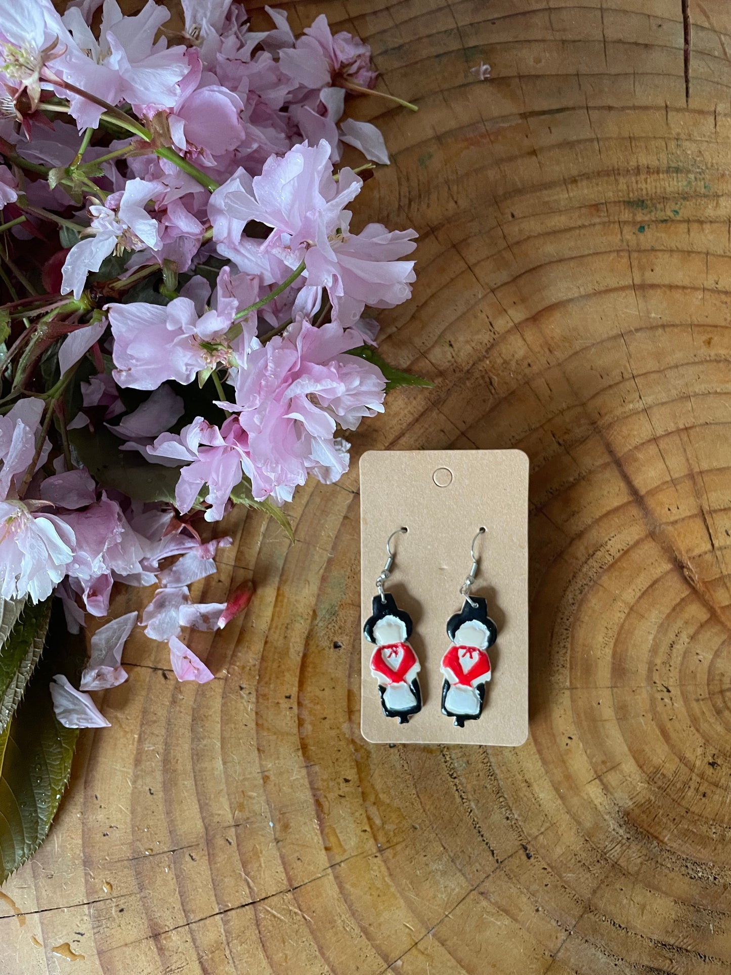 Hand painted Welsh Woman Earrings