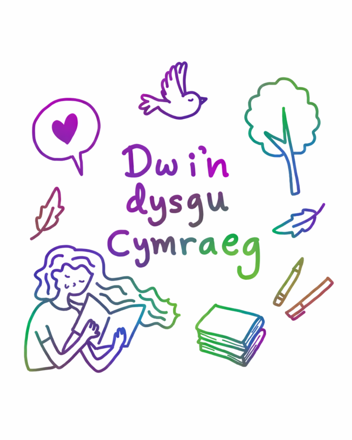 Dw i'n dysgu Cymraeg t-shirt (I'm learning Welsh)