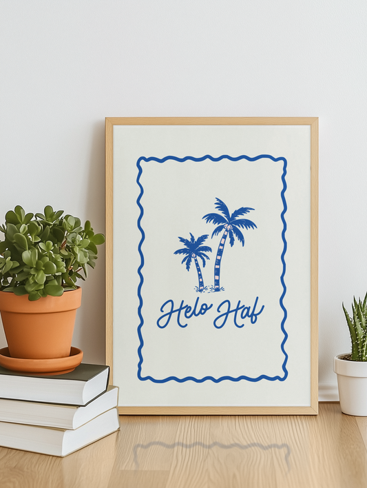 Helo Haf Welsh language wall art print (digital download)