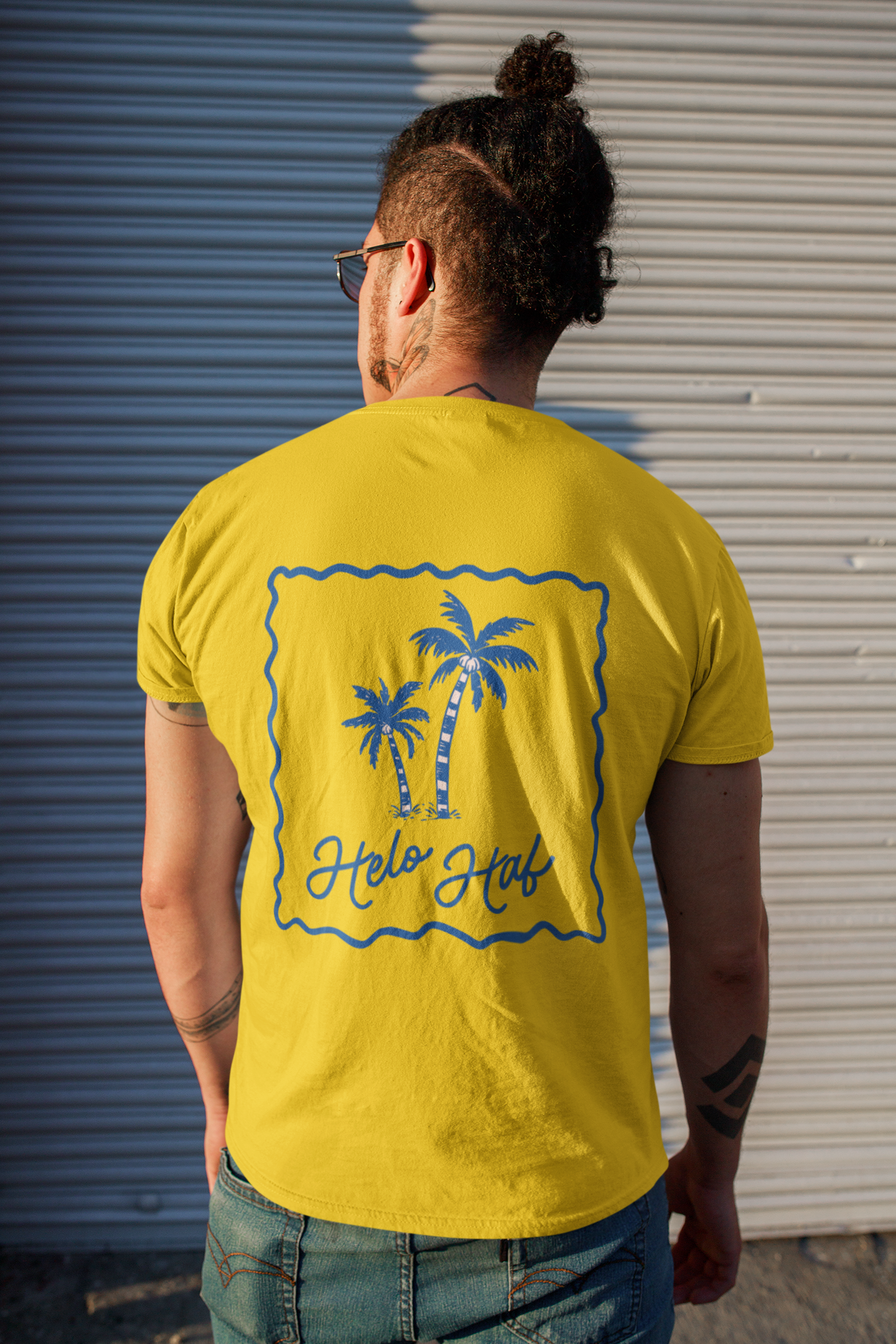 Helo Haf (Hello Summer) crew neck Welsh language t-shirt