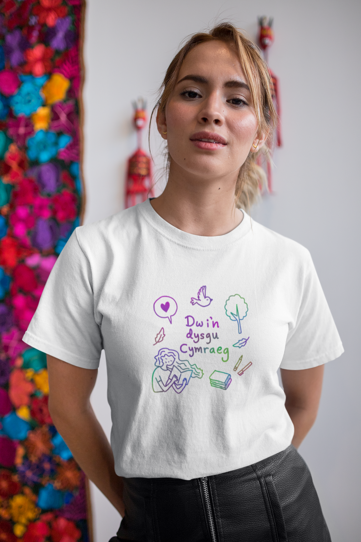 Dw i'n dysgu Cymraeg t-shirt (I'm learning Welsh)