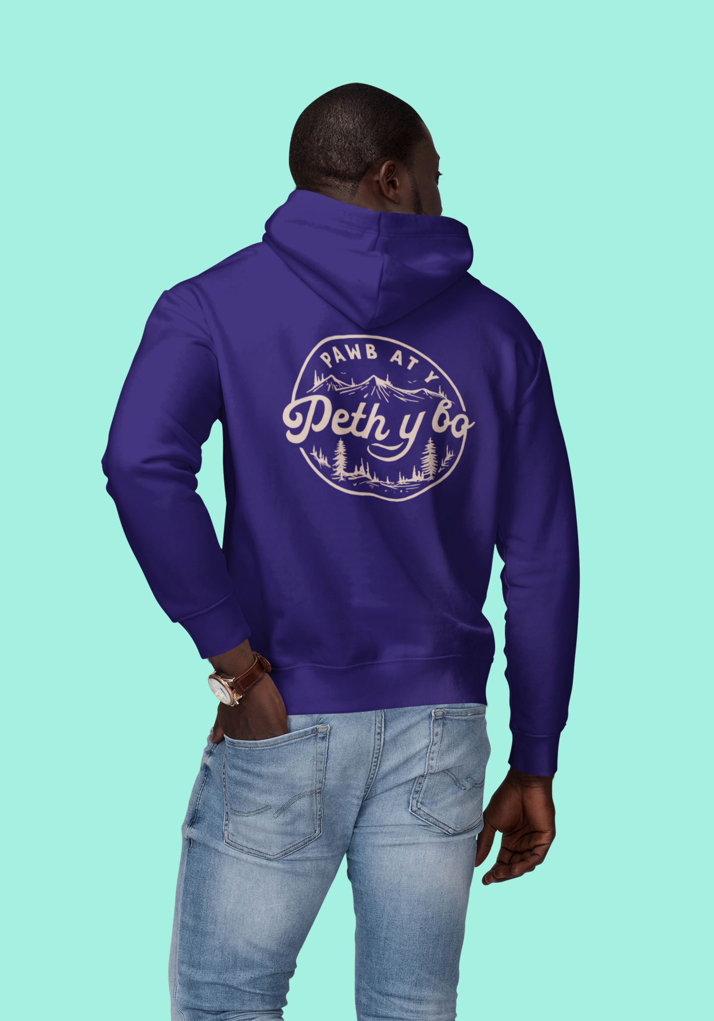 Welsh Language Hoodie ‘Pawb at y peth y bo’  (each to their own)