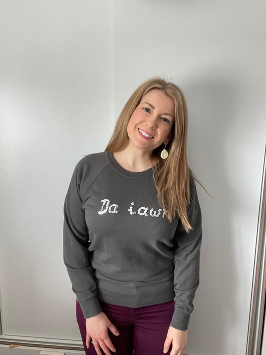 Hand sewn ‘Da iawn’ sequin jumper